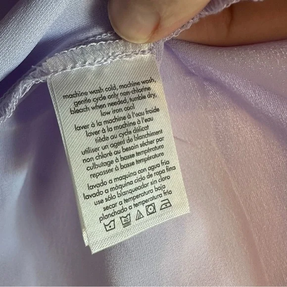 NWT WeWoreWhat purple lilac satin mini skirt women’s small - Picture 7 of 11